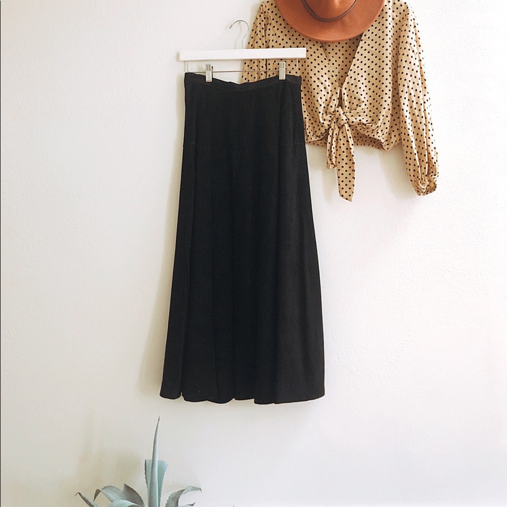 Vintage Genuine Leather Skirt